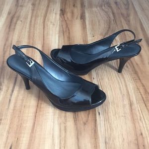 Slingback Platform Peep Toe Heels